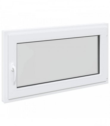 vidaXL Basement Window RISOR 110 x 60 cm PVC and Glass White