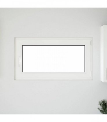 vidaXL Basement Window RISOR 110 x 60 cm PVC and Glass White