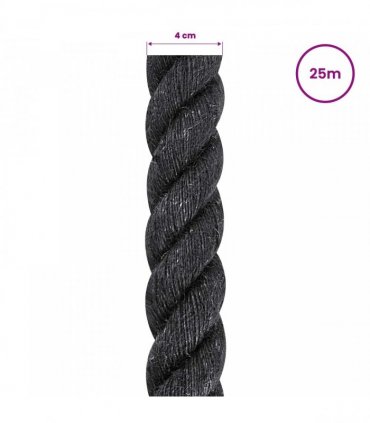 vidaXL Jute Rope 40 Black 100% Tossa jute