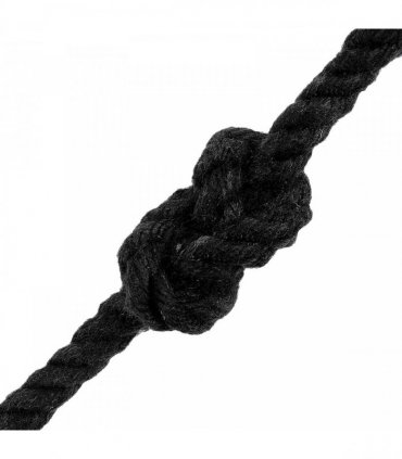 vidaXL Rope Black 0.4 x 0.4 x 25000 cm Cotton