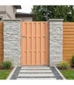 vidaXL Garden Gate 100 x 180 cm WPC and Aluminium Brown