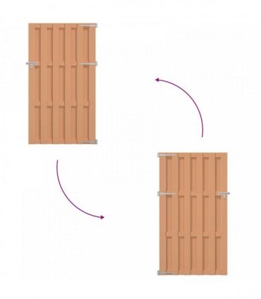 vidaXL Garden Gate 100 x 180 cm WPC and Aluminium Brown