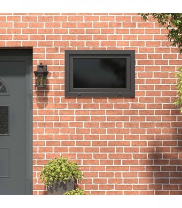 vidaXL Basement Window RISOR 90 x 60 cm PVC and Glass Anthracite