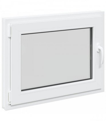 vidaXL Basement Window RISOR 80 x 50 cm PVC and Glass White