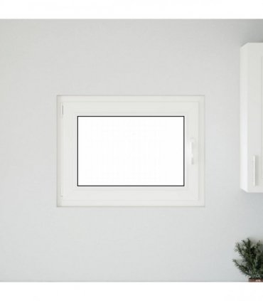 vidaXL Basement Window RISOR 80 x 50 cm PVC and Glass White