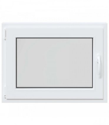 vidaXL Basement Window RISOR 80 x 50 cm PVC and Glass White