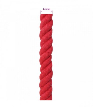 vidaXL Rope Red 2.4 x 2.4 x 5000 cm Cotton