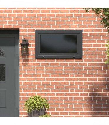 vidaXL Basement Window RISOR 100 x 70 cm PVC and Glass Anthracite