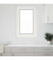 vidaXL Basement Window RISOR 60 x 100 cm PVC and Glass White