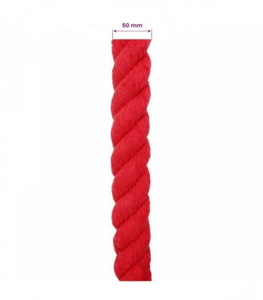 vidaXL Rope Red 5 x 5 x 500 cm Cotton