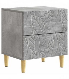 vidaXL Bedside Table Concrete Grey 43 x 34.5 x 48 cm Engineered Wood