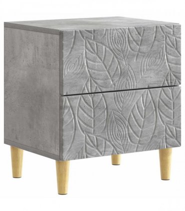 vidaXL Bedside Table Concrete Grey 43 x 34.5 x 48 cm Engineered Wood
