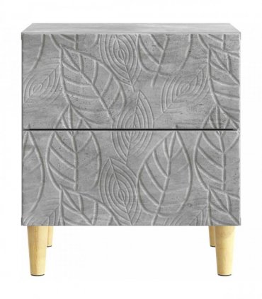 vidaXL Bedside Table Concrete Grey 43 x 34.5 x 48 cm Engineered Wood