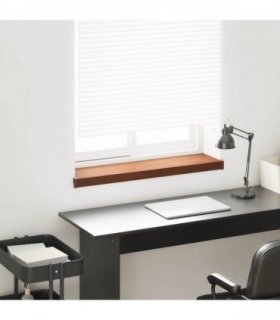 vidaXL Window Sill Brown wood 80 x 25 x 4.5 cm PVC