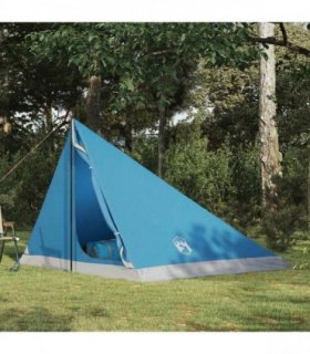 vidaXL Backpacking Tent Blue 4-Person 185T Polyester with PU Coating