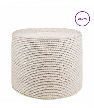 vidaXL Jute Rope 6 White 100% Tossa jute