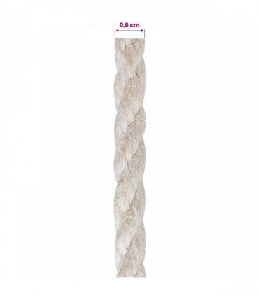 vidaXL Jute Rope 6 White 100% Tossa jute