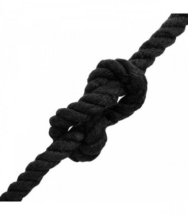 vidaXL Rope Black 1.2 x 1.2 x 2500 cm Cotton