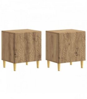 vidaXL Bedside Table 2 pcs Artisan Oak 43 x 34.5 x 50 cm
