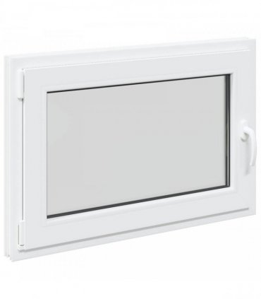 vidaXL Basement Window RISOR 90 x 50 cm PVC and Glass White