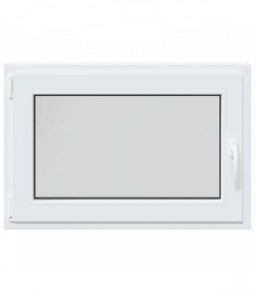 vidaXL Basement Window RISOR 90 x 50 cm PVC and Glass White