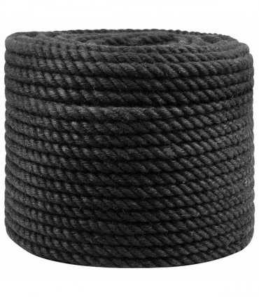 vidaXL Jute Rope 12 Black 100% Tossa jute