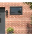 vidaXL Basement Window RISOR 80 x 70 cm PVC and Glass Anthracite