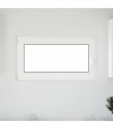 vidaXL Basement Window RISOR 110 x 60 cm PVC and Glass White