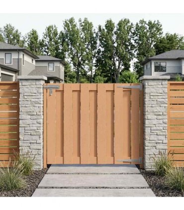 vidaXL Garden Gate 100 x 80 cm WPC and Aluminium Brown