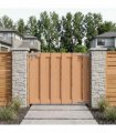 vidaXL Garden Gate 100 x 80 cm WPC and Aluminium Brown