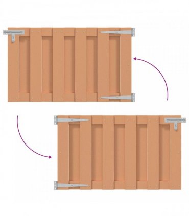 vidaXL Garden Gate 100 x 80 cm WPC and Aluminium Brown