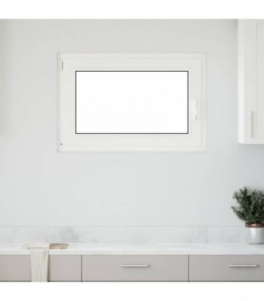 vidaXL Basement Window RISOR 90 x 60 cm PVC and Glass White