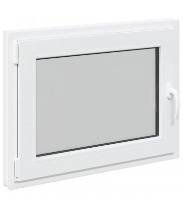 vidaXL Basement Window RISOR 90 x 60 cm PVC and Glass White