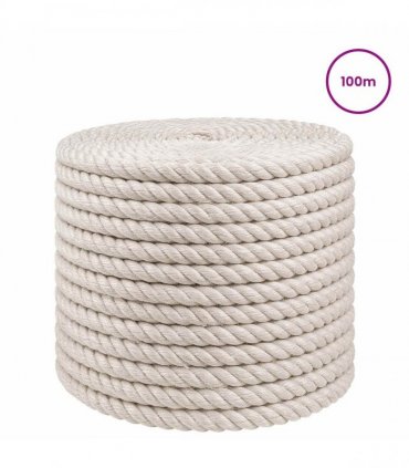 vidaXL Jute Rope 10 White 100% Tossa jute