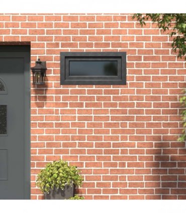 vidaXL Basement Window RISOR 80 x 40 cm PVC and Glass Anthracite