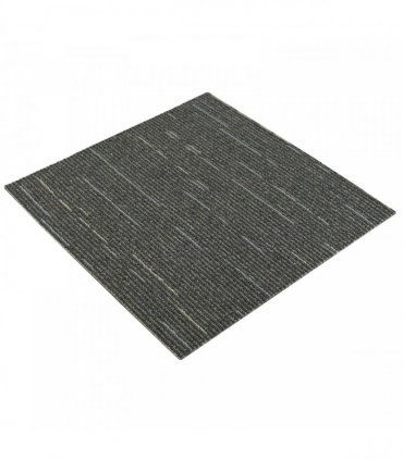 vidaXL Carpet Tile Striped Light Green 50 x 50 cm 20 pcs