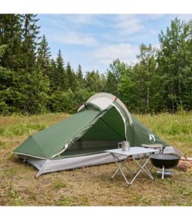 vidaXL Backpacking Tent Green 2-Person 185T Polyester with PU Coating