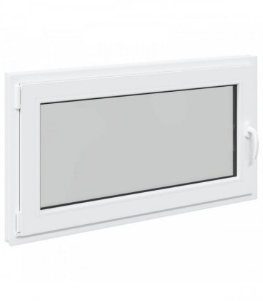 vidaXL Basement Window RISOR 110 x 70 cm PVC and Glass White