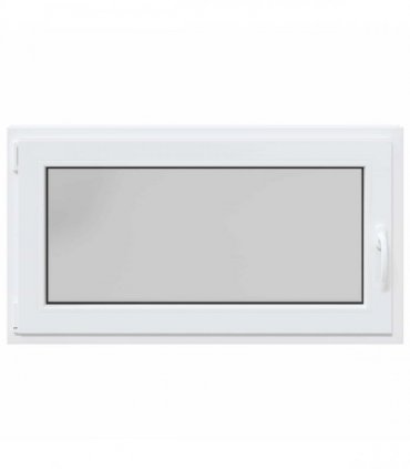 vidaXL Basement Window RISOR 110 x 70 cm PVC and Glass White