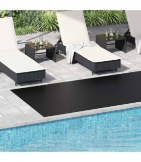 vidaXL Floor Mat Black 1.5 x 4 m Rubber
