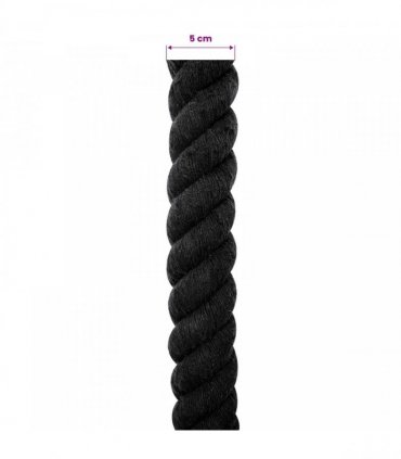 vidaXL Rope Black 5 x 5 x 1000 cm Cotton