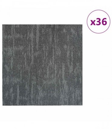 vidaXL Carpet Tile Concrete Grey 50 x 50 cm 36 pcs PP and Bitumen