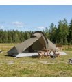 vidaXL Backpacking Tent Brown and Grey 4-Person