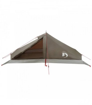 vidaXL Backpacking Tent Brown and Grey 4-Person