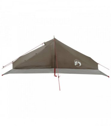 vidaXL Backpacking Tent Brown and Grey 4-Person