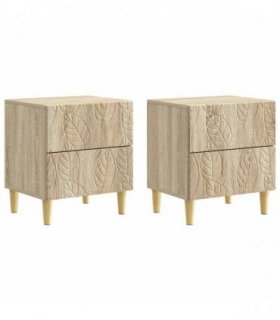 vidaXL Bedside Table 2 pcs Sonoma Oak 43 x 34.5 x 48 cm