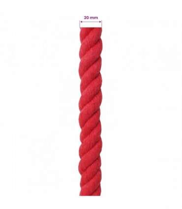 vidaXL Rope Red 2 x 2 x 2500 cm Cotton
