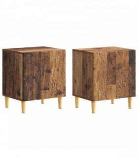 vidaXL Bedside Table 2 pcs Old Wood 43 x 34.5 x 50 cm Engineered Wood