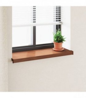 vidaXL Window Sill Brown wood 80 x 30 x 4.5 cm PVC