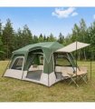 vidaXL Instant Tent Green 8-Person 185T Polyester with PU Coating
